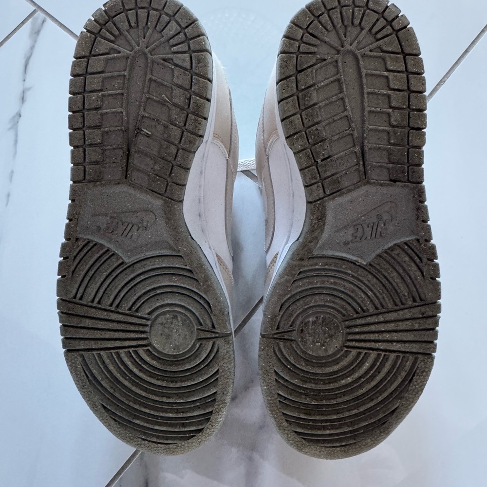 Nike Dunk Low White and Tan Sneakers - Picture 6 of 6